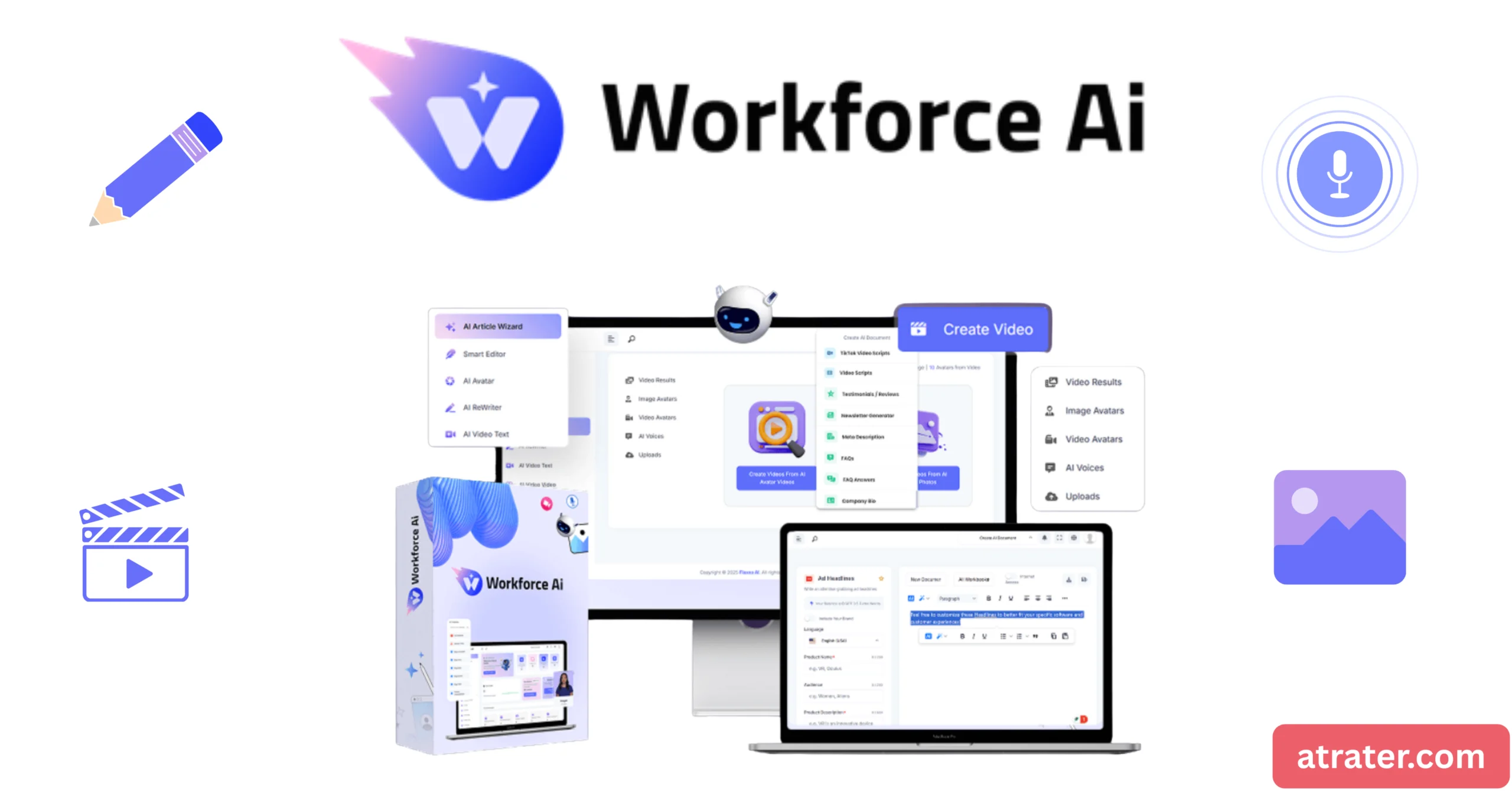 Workforce AI complete package featuring automation tools, content creation services, and AI-powered business solutions